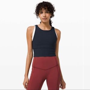 NWT Lululemon power pivot rib tank size 6 true navy